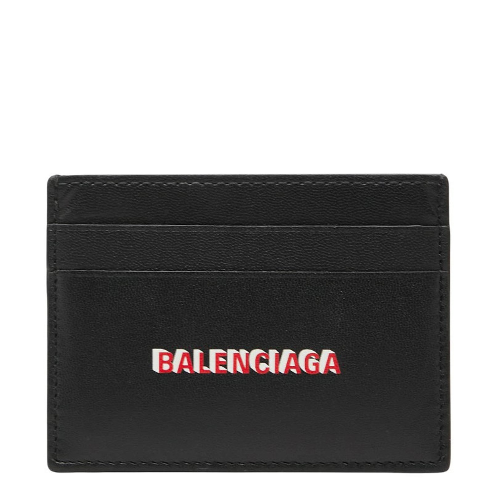 Balenciaga Cash Card Case Black Leather